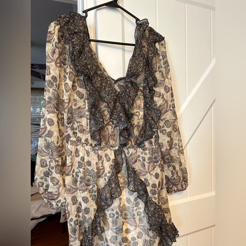 Anthropologie floral hi low tunic